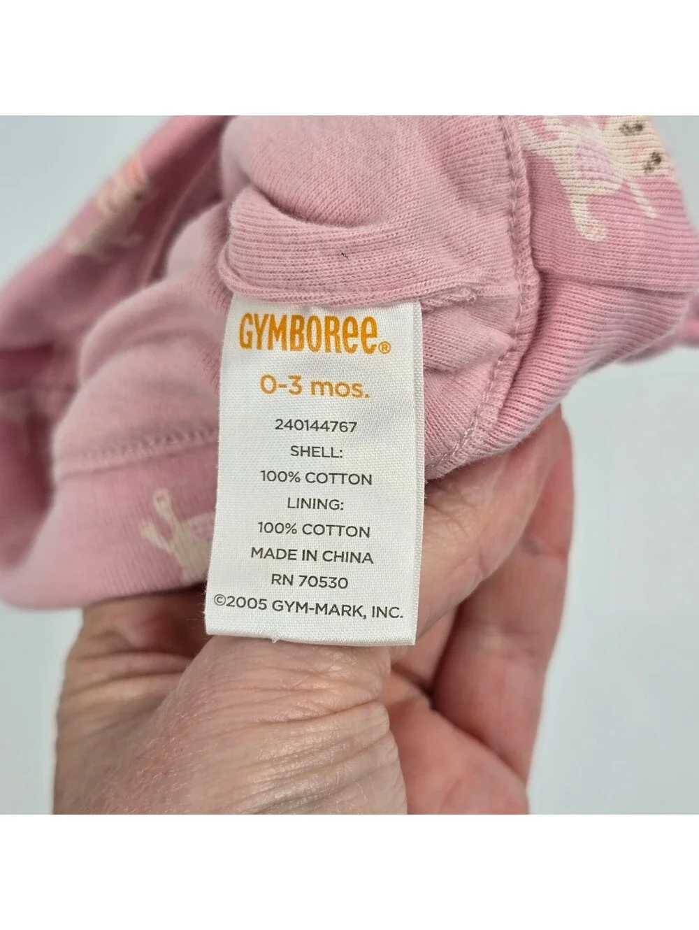 Baby Girl Clothes Gymboree 0-3 Month Pink Bunny Well Loved Knot Infant Cap Hat